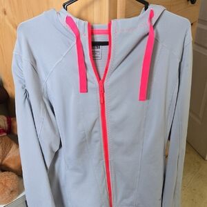 The North Face Gray Jacket with Red Zipper